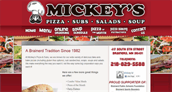 Desktop Screenshot of mickeyspizza.com